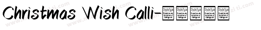 Christmas Wish Calli字体转换